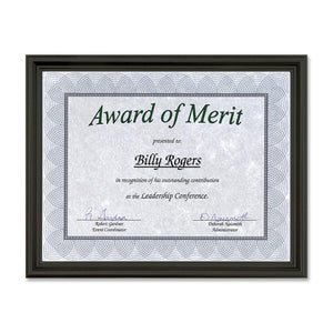 9.5"x12" Black Recognition Certificate Frame