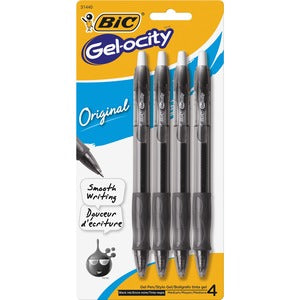 BIC Medium 0.7mm Gel Retractable Pens 4/Pack