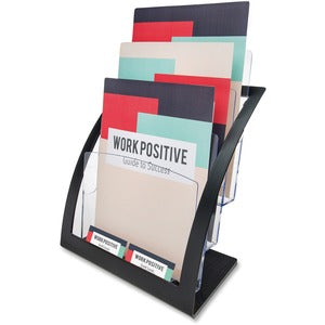 3 Tier  Black Literature Holder