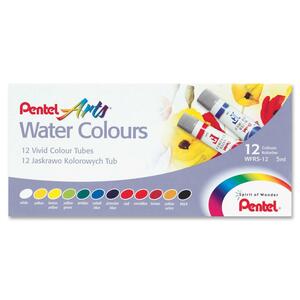 Pentel Assorted 5mL Water Colors 12/Pack