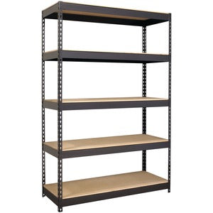 72"x48"x18" 5-Shelf Black Riveted Steel Shelving