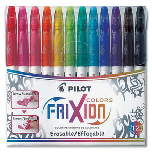 Pilot Assorted Erasable Marker Pens 12/Pack