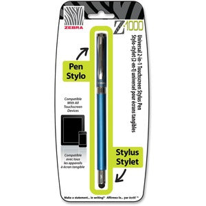 Zebra Black Medium Ballpoint/Stylus Pen Each