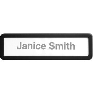 0.91"x2.68" Black Plastic Nameplate