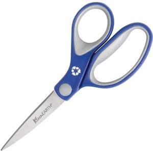 7" KleenEarth Soft Handle Scissors-Blue/Gray