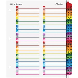52 Printed Tabs OneStep Printable Dividers