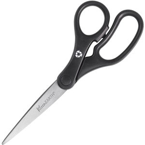 7" KleenEarth Straight Basic Black Handle Scissors