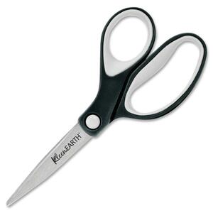 7" KleenEarth Straight Soft Handle Scissors - Black
