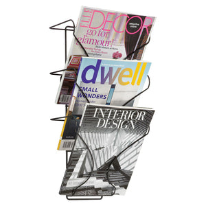 3 Pocket Black Wire Wall Display