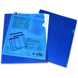 Blue Letter Size Poly View Folders