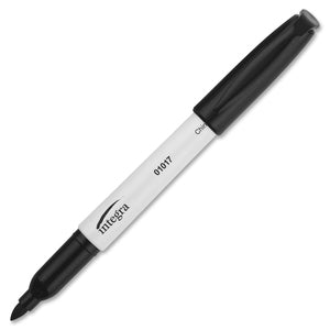 Integra Black Bullet  Dry Erase Whiteboard Markers 12/Pack