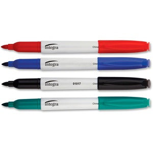Integra Assorted Bullet Dry Erase Whiteboard Marker Set 4/Pack
