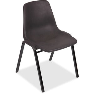 Black Plastic Stacking Chairs 4/Carton