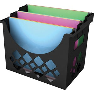 9.6"x13.3"x8.5" Black Desktop Hanging File Holder