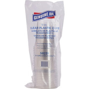 12 oz/354 mL Clear Cold Drink Plastic Cups 25Pack