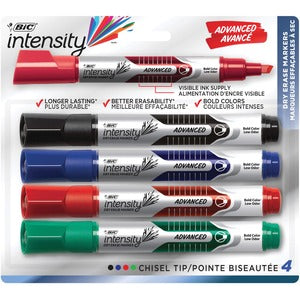 BIC Assorted Chisel Dry Erase Magic Markers 4/Pack