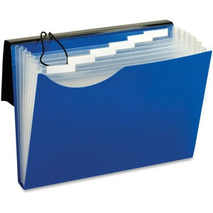 Blue Expandable Letter 7-Pocket Poly File