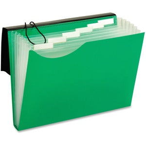 Green Expandable Letter 7-Pocket Poly File