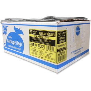 35"x50" Clear Regular Industrial Trash Bags 125/Carton