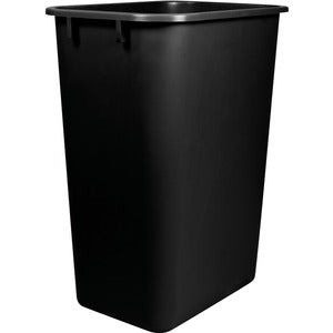 41qt Black Plastic Waste Basket