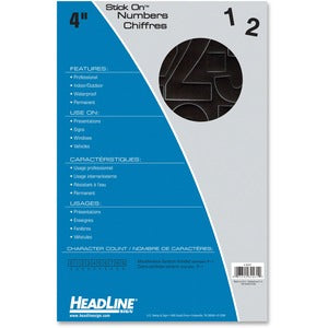 4" Stick-on Gothic Letters