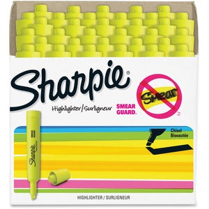 Fluorescent Yellow SmearGuard Tank Style Highlighters