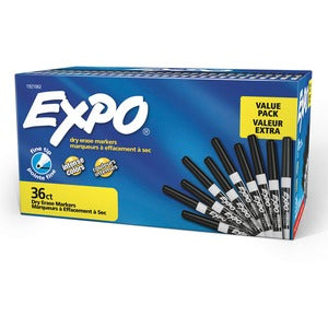 Expo Low-Odor Dry-Erase Markers 36/Pack