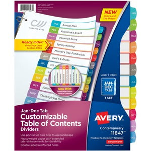 Jan-Dec Ready Index Table of Contents Multicolour