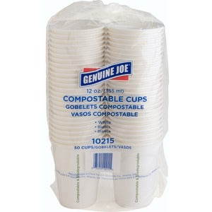 12 oz White Eco Friendly Paper Cups 50Pack