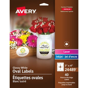 Glossy White Labels