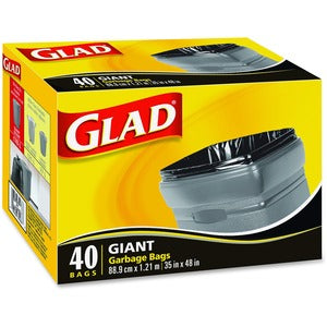 35"x48" Glad Black Garbage Bags 40Pack