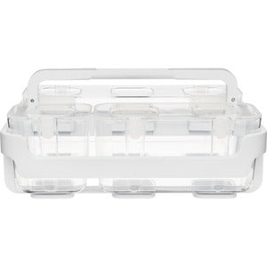 6.4"x14"x10.1" White Stackable Caddy Organizer