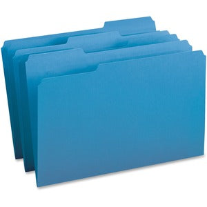 Blue Legal 1/3 Cut Tab File Folders