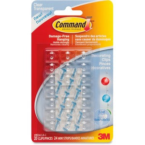Command Clear Decorating Clips 20Pack