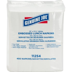 1 Ply 1/4 Fold 13"x11.3" Embossed Quarter-Fold Lunch Napkins 400Pack