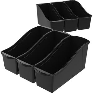 14.3"x7"x5.3" Black Book Bins