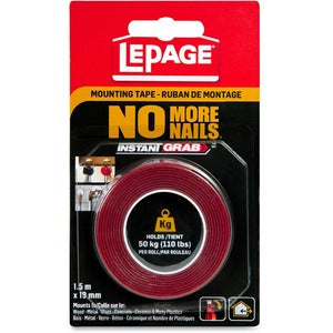 0.75"x4.9' No More Nails Mounting Tape