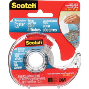 0.75"x12.5' Removable Clear Poster Tape