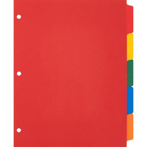 5 Tab Assorted Color Polyethylene Index Dividers 5Set