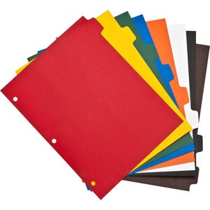 8 Tab Assorted Color Polyethylene Index Dividers 8Set