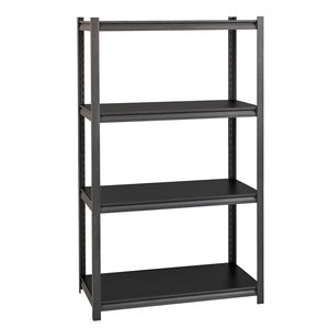 60"x36"x18"-4 Shelf Black Riveted Steel Shelving