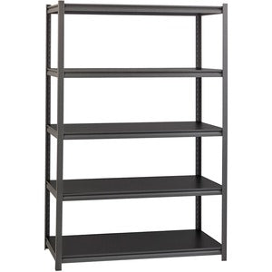 72"x48"x18"-5 Shelf Black Riveted Steel Shelving