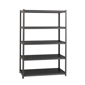 72"x48"x24"-5 Shelf Black Riveted Steel Shelving