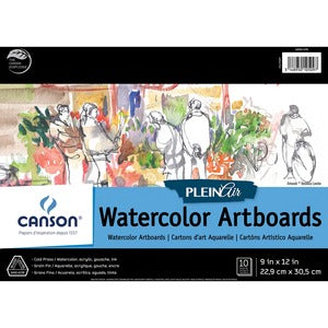 9"x12" Plein Air Montval Watercolor Art Board Pad