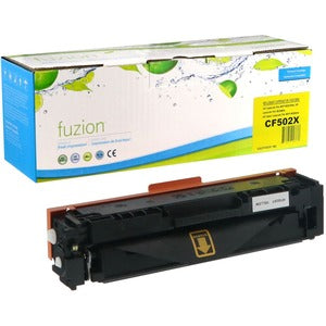 fuzion Remanufactured HP 202X CF502X Yellow Cartridge
