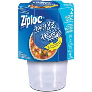 Ziplock Twist 'n Loc Containers Medium 2/Pkg