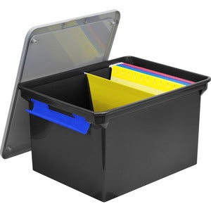 Black/Gray  35 L Storage File Tote
