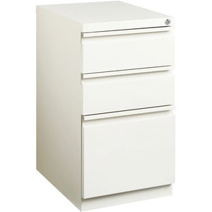 3 Drawer White Mobile Pedestal File
