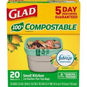 16"x17" Glad White Small Compostable Bag