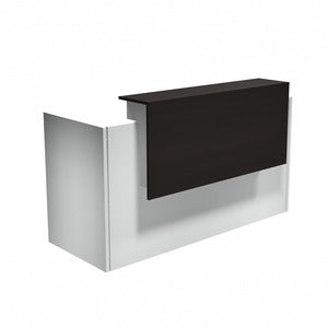 71"x29.5"X43.5" White Reception Desk